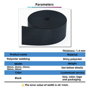 헤비 듀티 100% 폴리에스터 웨빙 20mm 38mm 광택 스트랩 가방 신발 홈 텍스타일 고강도 벨트용 - Product Image 3
