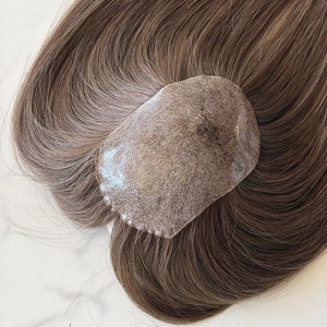 Protesi Capillare Personalizzata in <span class=keywords><strong>Capelli</strong></span> Umani con Base Sottile Trasparente in PU e Nodi Invertiti per Donne con Perdita di <span class=keywords><strong>Capelli</strong></span> - Product Image 4