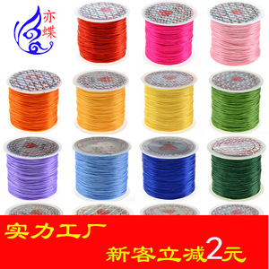 Elastic white flat crystal thread for Buddhist prayer beads, spandex elastic <b>rope</b> for beaded <b>bracelets</b>. - Product Image 3