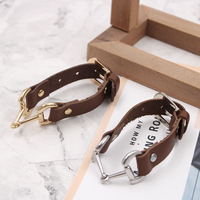 Bracelet en cuir de vachette style vintage, simple, pour femme et homme, bracelet à anneau, cadeau tendance