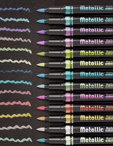 Set di 3 Pennarelli Riflettenti Cromati Colorati Tianyi, Vernice Permanente Oro e Argento <span class=keywords><strong>per</strong></span> Ritocchi e Modellismo - Product Image 3