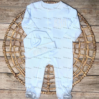 Tenue de rentrée à la maison pour nouveau-né, grenouillère à bordure picotée avec chapeaux, tenue de nouveau-né monogramme, ensembles de pyjamas pour bébé