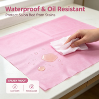 Drap de lit jetable non tissé laminé rose pour salon de beauté SPA