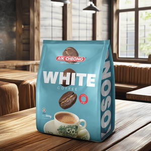 กาแฟขาว AIK CHEONG 2-in-1 พรีเมียม คั่วอ่อน น้ำตาลน้อย รสชาติกลมกล่อม เมล็ดอาราบิก้าและโรบัสต้า 30 กรัม x 12 กล่อง - Product Image 1