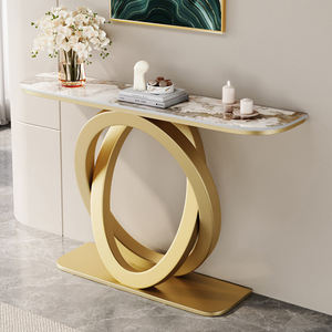 Table d'entrée de luxe légère Table <span class=keywords><strong>console</strong></span> décorative en béton avec dessus en ardoise pour le salon et la chambre à coucher - Product Image 1