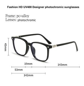 Lunettes de soleil polarisées photochromiques de luxe pour hommes, avec logo personnalisé, protection UV400, style 4 feuilles, tendance 2025 - Product Image 5
