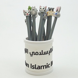 Wholesale Custom Silicone 3D Cartoon <b>Animal</b> <b>Pen</b> Toppers Plastic School Supplies for Kids Office Promotional Gifts Bulk Orders - Product Image 2