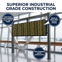 Affichage LCD intégré multi-panneaux FIDS pour aéroports, monté sur portique, pour passerelles aériennes et signalisation directionnelle