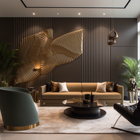 Panneau mural extérieur et intérieur en WPC noir de haute qualité, creux, décoratif, à rainures