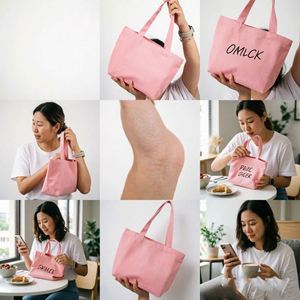 Eco Friendly Reusable Blank Canvas Tote <b>Gift</b> Shopping Cotton Handle Bag Custom Logo Printing Promotional Advertise Handbag - Product Image 2