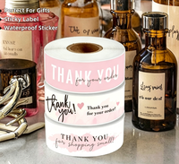 120 autocollants adhésifs roses en forme de fleurs enroulées, étanches, pour boîtes cadeaux, soins de la peau, étiquettes d'expédition, scellés et durables
