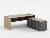 Bureau de direction moderne et luxueux, construction en placage de bois/MFC durable, pour le bureau et la maison