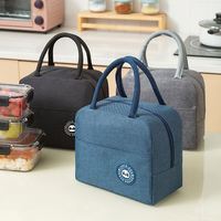 Tas Pendingin Makan Siang Kapasitas Besar yang Dapat Digunakan Kembali, Anti Air, Terisolasi, Bahan Non-woven, untuk Piknik