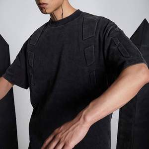 Ropa de calle personalizada para hombre, camiseta de diseñador en relieve 100% algodón tejido con estampado digital - Product Image 3