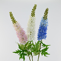 Bunga Ekor Rubah Buatan Premium 88cm Warna Pink Ungu Berkualitas Tinggi, Delphinium Sutra Buatan Tangan Realistis untuk Dekorasi Pernikahan Dalam Ruangan