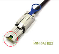 Cable SFF-8088 a 4 SATA Mini SAS con Contactos de Cobre Estañado y Chapado en Oro, 24 Gbps, 26 Pines, Cable de Datos para Controlador RAID