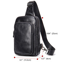 Sac de poitrine en cuir véritable pour homme, sac bandoulière élégant, sac de sport de haute qualité pour l'extérieur