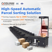 Máquina Clasificadora de Paquetes Automática de Alta Velocidad Gosunm H250068, Sistema de Escaneo DWS, Capacidad de 3000 PPH, Control PLC para Comercio Electrónico