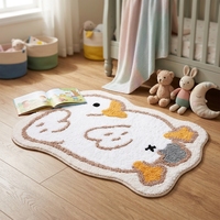 Tapis de bain moelleux et épais en microfibre tuftée, antidérapant, lavable en machine, vente en gros