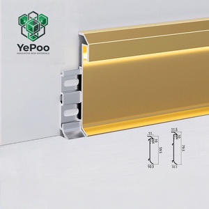 Battiscopa Moderno a LED in Alluminio 6063-T5 Anodizzato IP44 Resistente all'Umidità per Hotel, Villa, Camera <span class=keywords><strong>da</strong></span> Letto, Soggiorno - Nascosto - Product Image 5