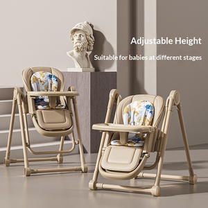 Silla de Comer Multifuncional Plegable para Bebé con Ruedas, Altura Ajustable y Diseño Seguro con Función de Balanceo para Uso en el Hogar y la Cocina - Product Image 2