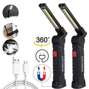 Lámpara de Trabajo LED COB Magnética Giratoria de 360 Grados, Recargable por USB con 5 Modos y Clasificación IP44 para Uso Profesional - Product Image 2