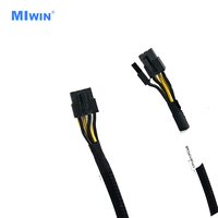Câble d'alimentation MIwin personnalisé CPU8PIN vers GPU6+2, 600 mm de long, pour serveur