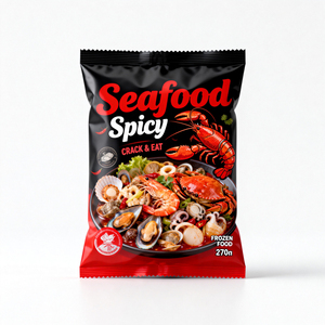 Индивидуальные алюминиевые пакеты с высоким барьером из фольги и пластика, термосвариваемые, реторт-пакеты для упаковки замороженных готовых к приготовлению на пару острых морепродуктов - Product Image 1
