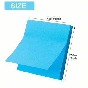 Blocs-notes autocollants carrés couleur Morandi (7,5 cm) – Papeterie pour l'organisation au bureau, à l'école et à la maison - Product Image 2