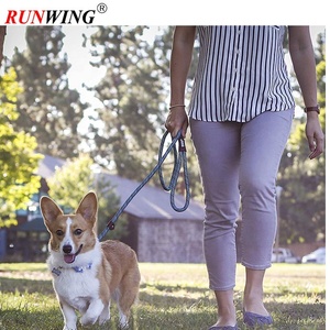 Durable Eco-Friendly 6-Foot Solid Pattern Polyester <strong>Dog</strong> <strong>Slip</strong> Rope Leash Simple Style Mountain Climbing <strong>Lead</strong> - Product Image 6