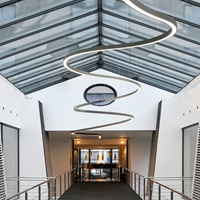 SL-L15A — installation d'éclairage led moderne, luminaire de bureau à verres fluorescents, plafonnier à calandre t8