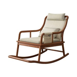 Silla Mecedora de Madera Maciza de Estilo Chino, Silla de Descanso para Adultos de Madera de Olmo, Muebles para Sala de Estar, Silla para Siesta - Product Image 5