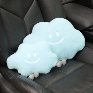 หมอนรองคอรถยนต์รูปทรงกลม ยี่ห้อ Cloud Smile ผลิตจากผ้าพลัฌ ซักได้ ใช้สำหรับเบาะรถยนต์ - Product Image 3