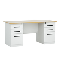Vente en gros de bureau à domicile moderne Table d'ordinateur pour étudiant de direction avec tiroir de rangement Design métallique