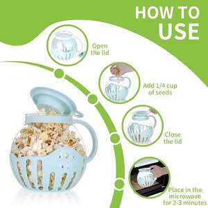 <span class=keywords><strong>Palomitas</strong></span> de maíz para microondas Micro-Pop con vidrio seguro para la temperatura Tapa 3 en 1 Mide granos y <span class=keywords><strong>mantequilla</strong></span> derretida - Product Image 6