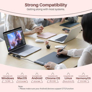 Huion <span class=keywords><strong>pc</strong></span> digital graphic design USB scrittura signature pad draw pen tablet <span class=keywords><strong>con</strong></span> penna dello stilo di tocco - Product Image 6