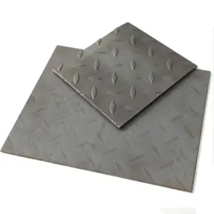 Low Price Q235 Ms Diamond Steel Sheet Mild Carbon Steel Sheet A36 Hr Checkered Iron Sheet Patterned Plate