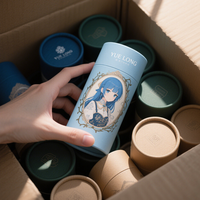Emballage de boîte de tube en papier rond Push Up kraft de luxe personnalisé Tube de carton torsadé pour produit alimentaire