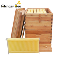 Matériel d'apiculture Prix usine Nouvelle ruche à miel à flux automatique 7 cadres en bois de sapin enduits de cire à flux automatique à queue d'aronde
