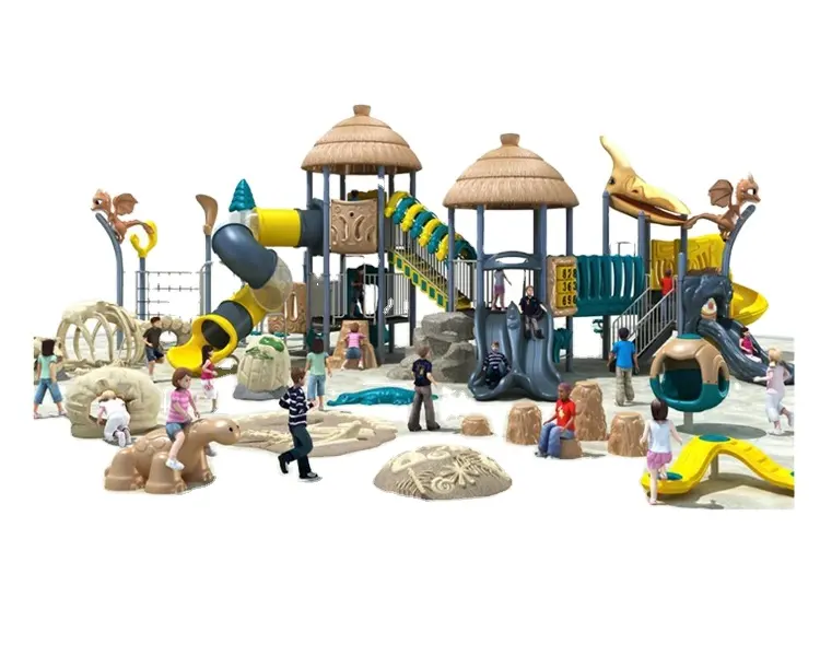 Hot sale Plastic slide garden child toy big outdoor playground for kids