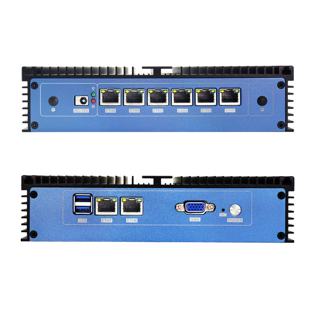 OEM/ODM 8 lan Mini PC core i7 8th gen desktop industrial firewall i7 fanless Mikrotik Router 8 NIC appliance pfsense firewall