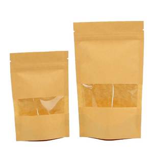 Biodegradabile PLA PLA imballaggio Stand Up Pouch Ziplock artigianale carta Kraft cibo Custom sacchetto di carta per imballaggio