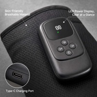 Masseur de bras à compression d'air avec chaleur, masseur de mains électrique avec batterie au lithium intégrée et contrôle de la minuterie