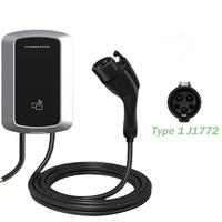 Cargador de Vehículos Eléctricos OCPP de 7 kW 40A Tipo 2 con Pantalla Táctil de 4.3 Pulgadas, GBT J1772, Wallbox, WIFI/APP, Certificado CE, Control Inteligente, Nuevo
