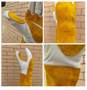 Găng tay hàn hồ quang Argon bằng da cừu Bảo hộ lao động Găng tay làm việc bằng da chịu nhiệt độ cao Chống đâm thủng - Product Image 6