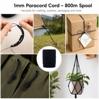 FORREK Cordon Micro Paracord Camouflage 1,8 mm en Nylon/Polyester Tressé Triple Couche Fin 1/16 po Corde Légère pour Bracelets et Artisanat