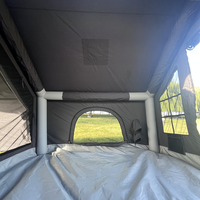Premium Starry 7 ㎡   Tente de camping gonflable en tissu de coton technique épaissi avec auvent de pluie supplémentaire, intérieur spacieux et fenêtres surdimensionnées