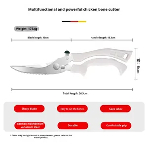Forbici da Cucina Tedesche per Tagliare <span class=keywords><strong>con</strong></span> Forza Pollo, Anatra, Ossa di Oca, Speciali Affilate Multifunzione in Acciaio Inossidabile per Sfilettare <span class=keywords><strong>il</strong></span> Pesce - Product Image 6