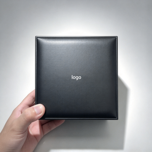 Estuche de lujo negro de piel sintética con una sola ranura para reloj, caja completa para embalaje de reloj con bolsa de regalo, tarjeta y certificado, logotipo personalizado - Product Image 4