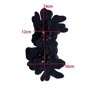 Angesagter Stoffaufkleber mit Blumenstickerei, Korsagen-Anstecknadel, Perlen-Applikation für Brautkleider, DIY-Petticoats, grenzüberschreitendes Zubehör - Product Image 3